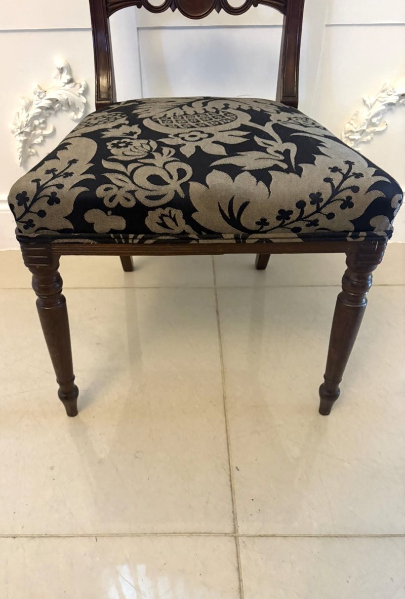 Antique Set of Four Regency Mahogany Dining Chairs - Image 11